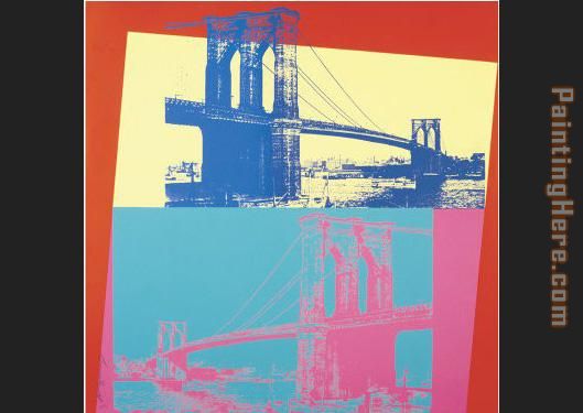 Brooklyn Bridge 1983 painting - Andy Warhol Brooklyn Bridge 1983 art painting